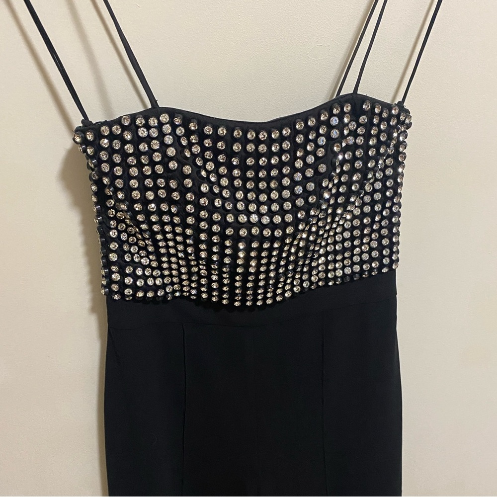Alice + Olivia Black Embellished Jumpsuit
